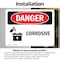 Signmission Corrosive Danger Sign, Vinyl Decal, 10in W x 7in L, 2PK OS-2PACK-DS-D-710-L-2003 - alternate 5